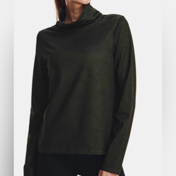 Under Armour Top Cold Weather Funnel Neck Green Size Small NWT - Picture 1 of 17